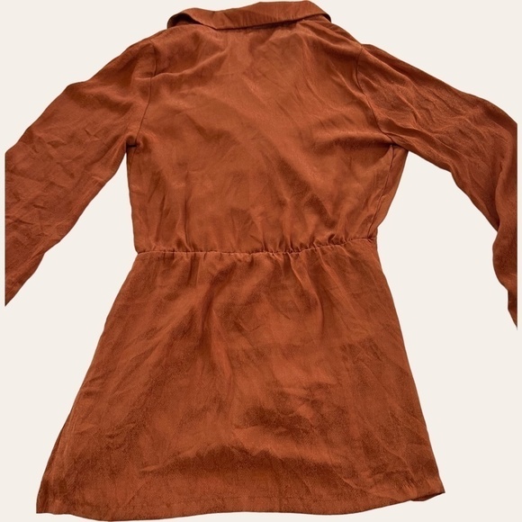 FREE PEOPLE NWT Simone Long Sleeve Blazer/Wrap-Style MiniDress-Cinnamon/LG - Picture 14 of 15